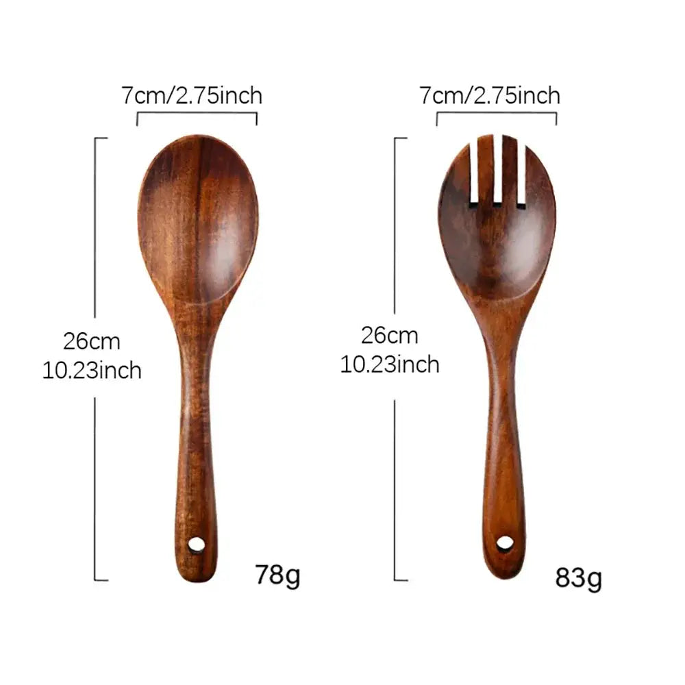 Serving Utensil - Japanese Style Wooden Set by House Of Avana