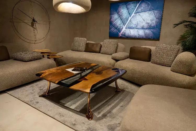 Luxury Epoxy Resin River Walnut Coffee Table | Osso Collection, photo 13 of 16