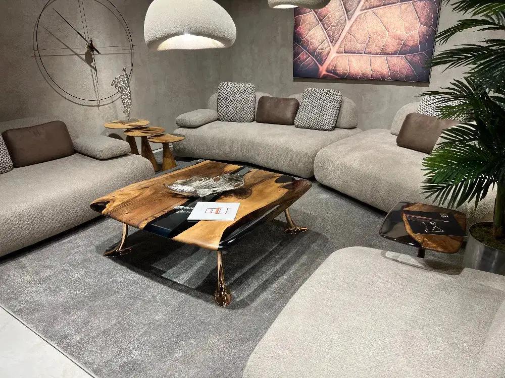Luxury Epoxy Resin River Walnut Coffee Table | Osso Collection, photo 12 of 16