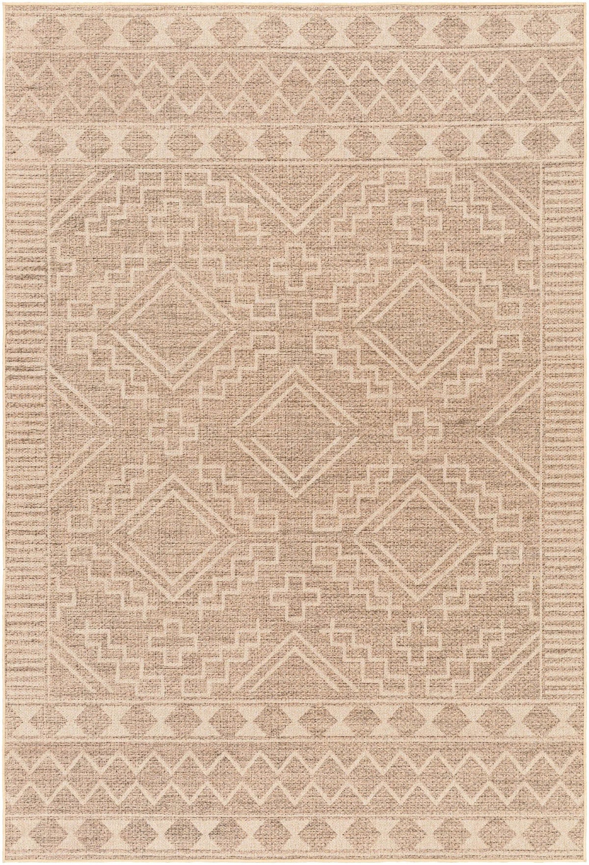 Halle Beige Washable Area Rug - Clearance