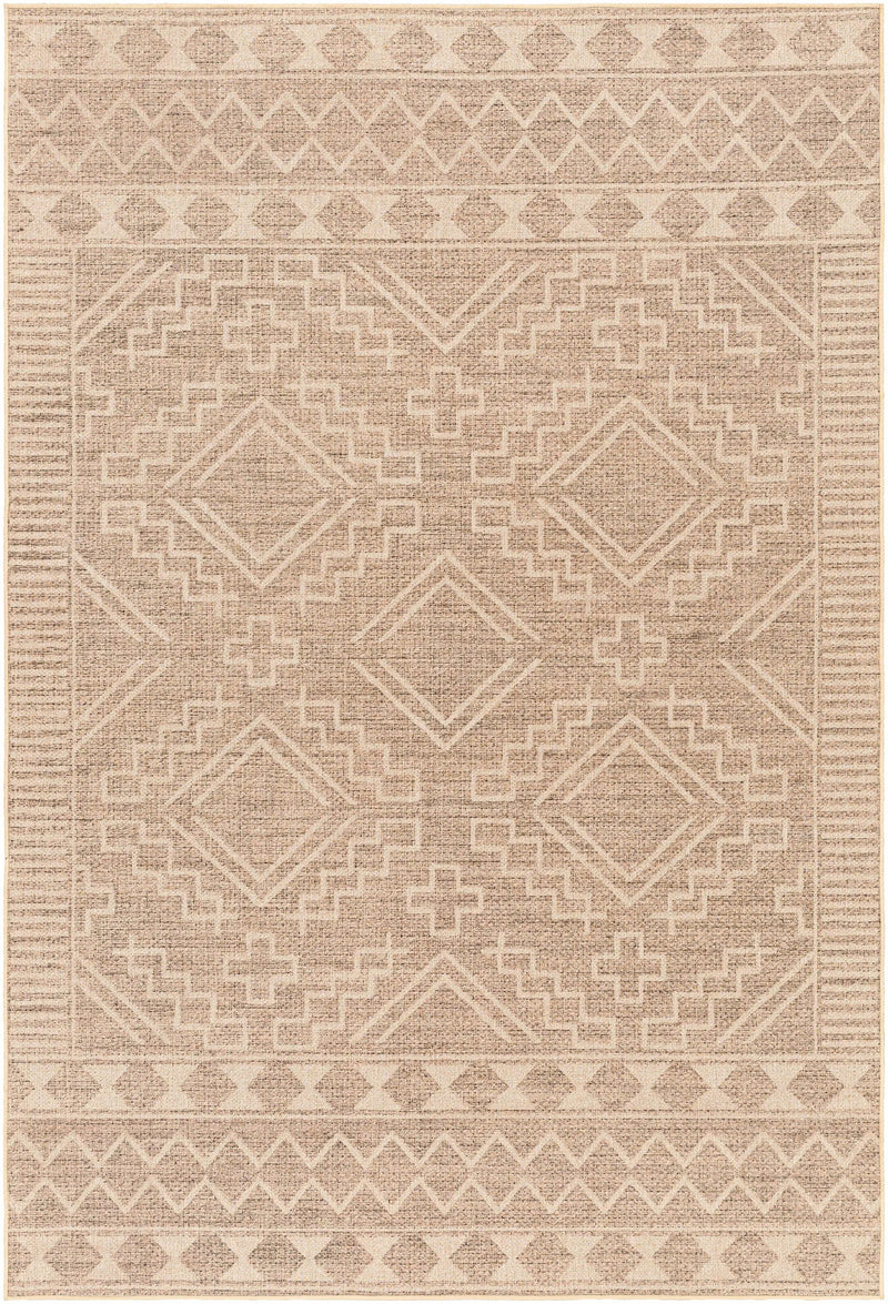 Halle Beige Washable Area Rug - Clearance by Boutique Rugs