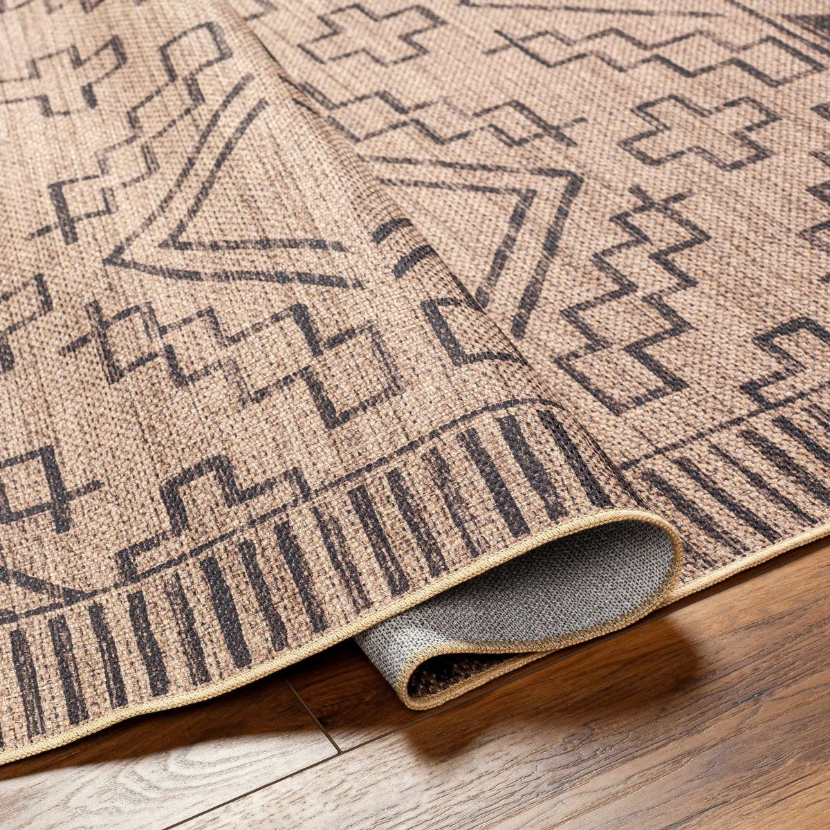 Halle Tan & Black Washable Area Rug - Clearance, photo 5 of 8