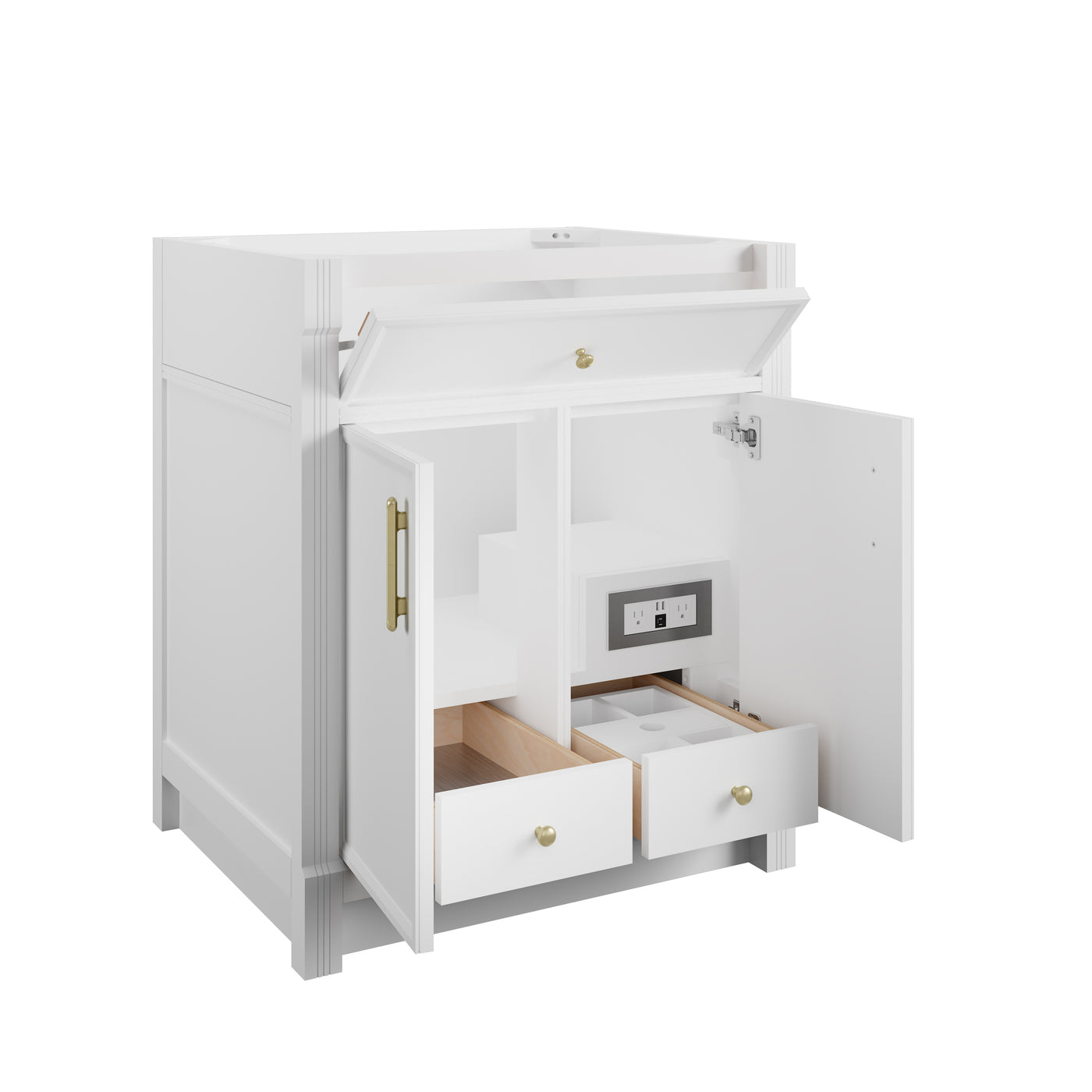 James Martin Bellshire 30" Single Bathroom Vanity, Bright White, view 16