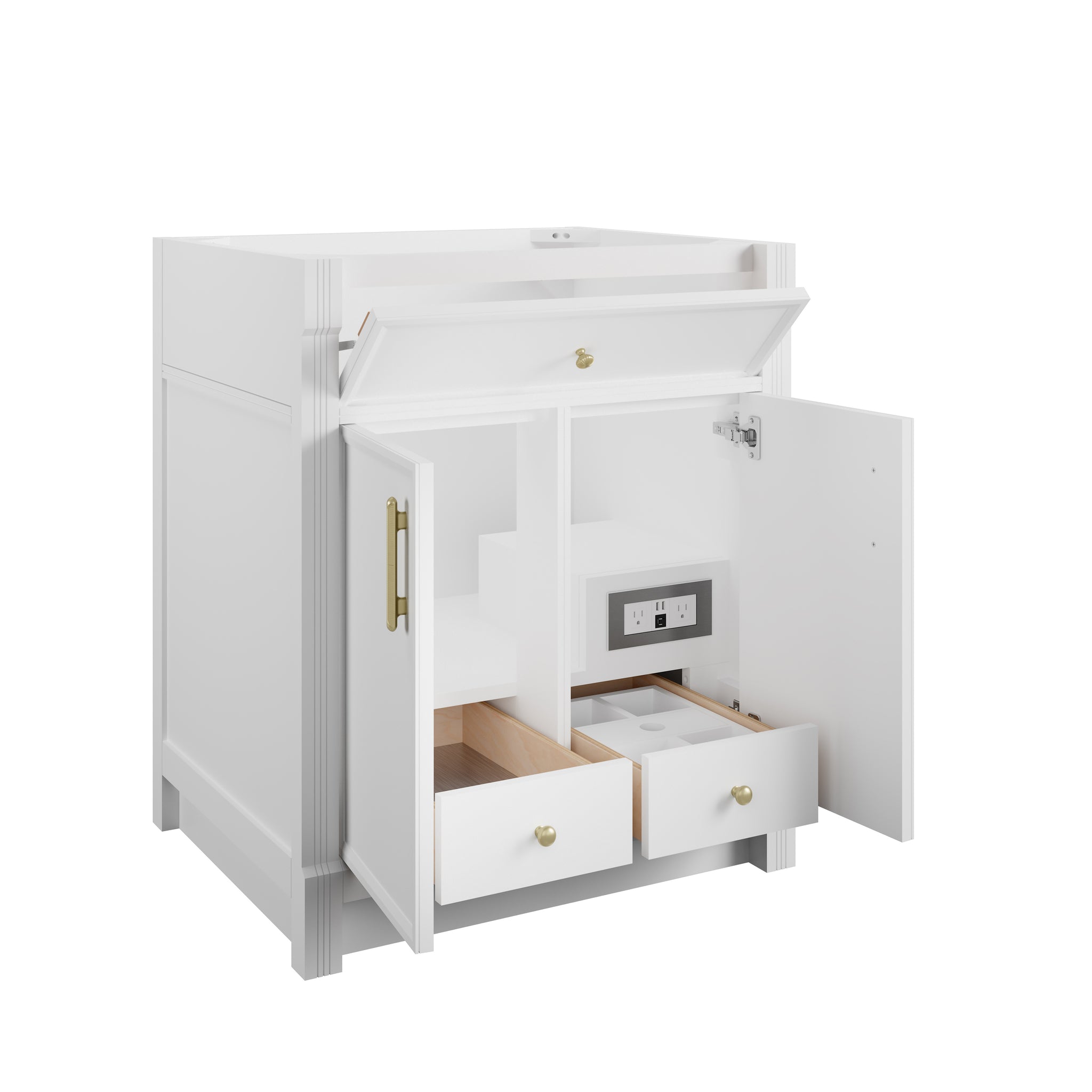 James Martin Bellshire 30" Single Bathroom Vanity, Bright White, view 16