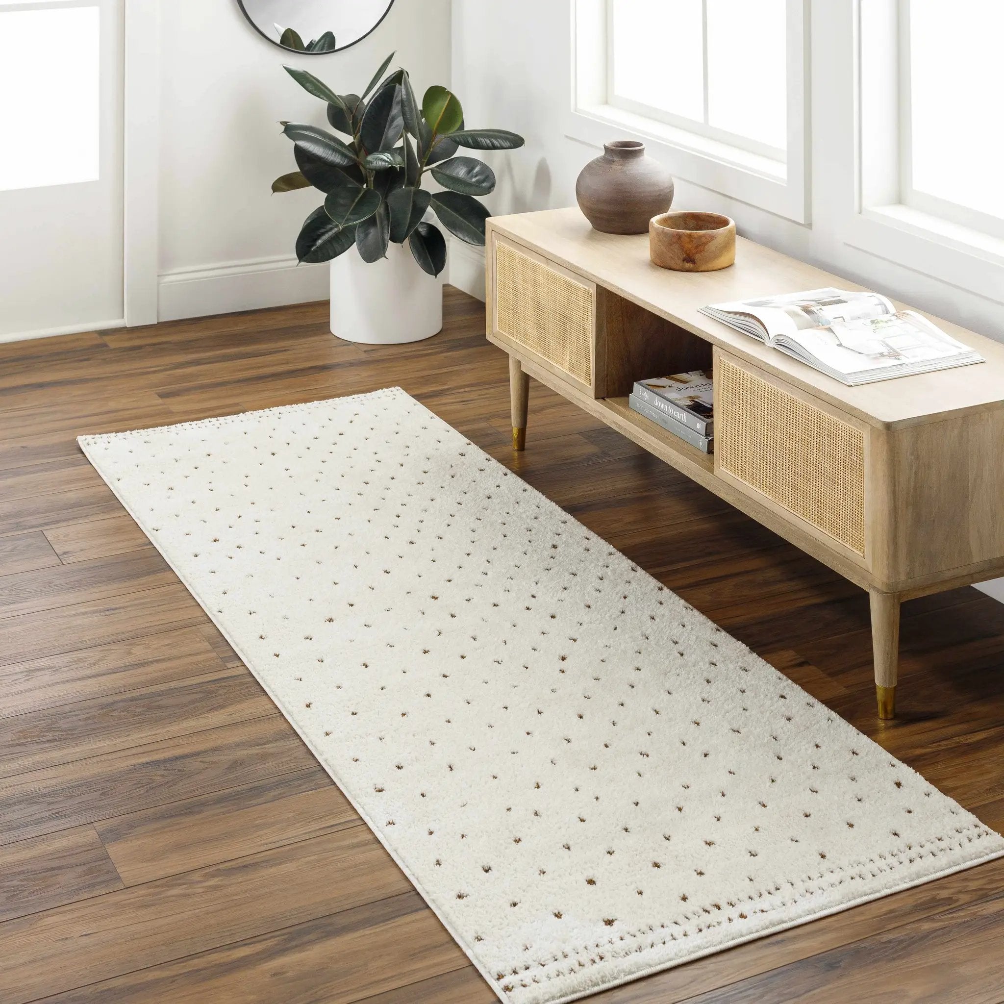 Julie Ivory & Brown Area Rug by Boutique Rugs