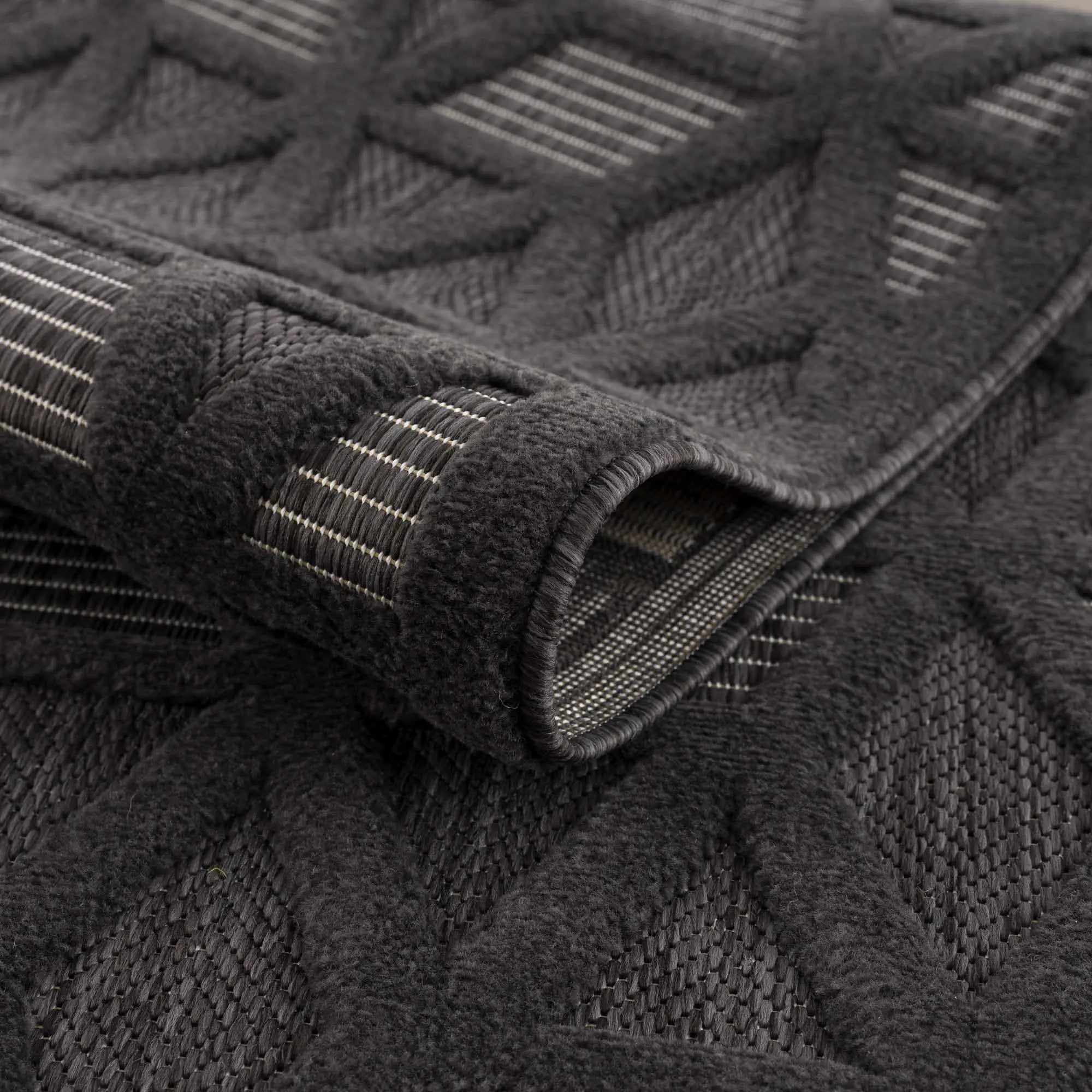 Nuri Black Outdoor Rug - Clearance by Boutique Rugs