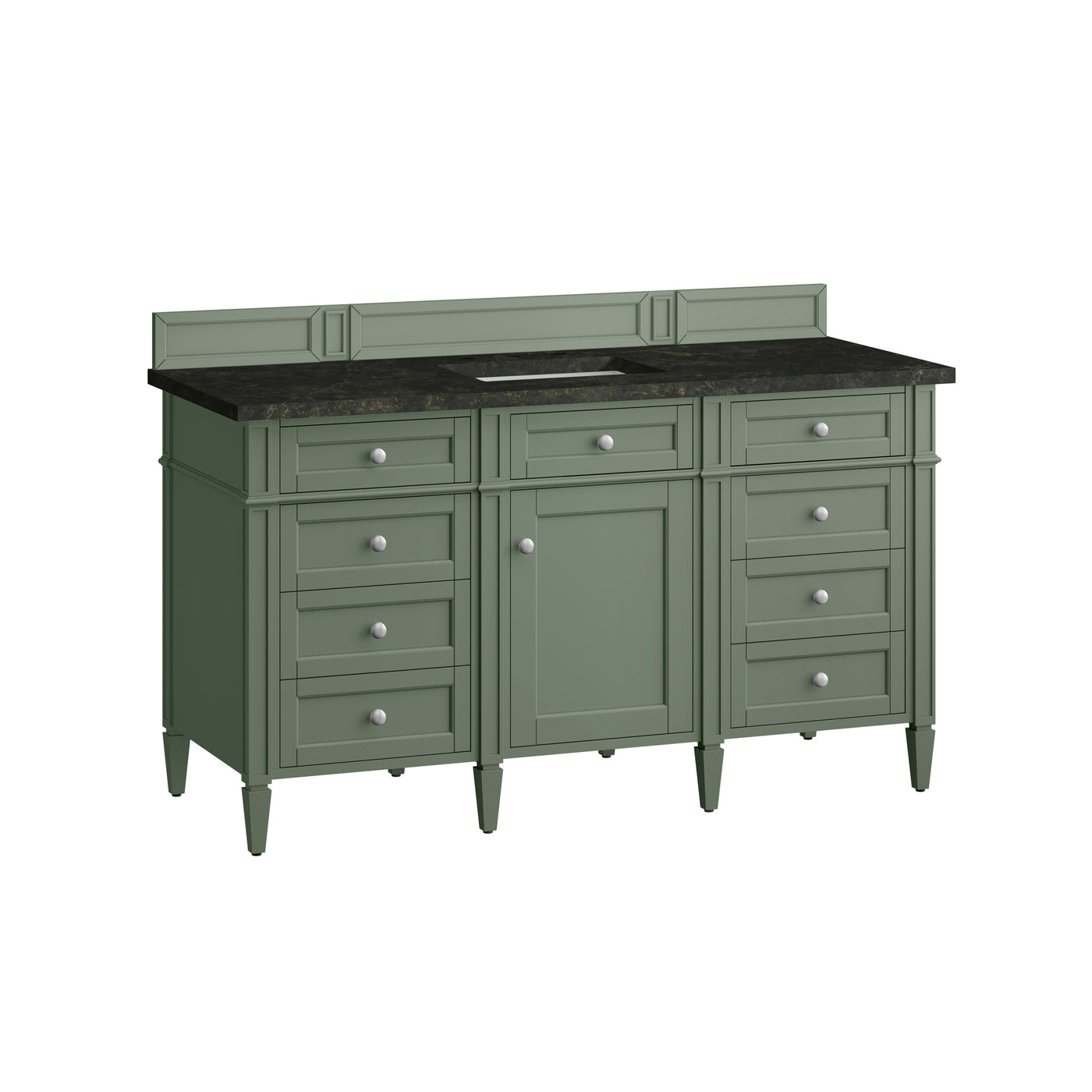 James Martin Brittany 60" Single Bathroom Vanity, Smokey Celadon, view 34