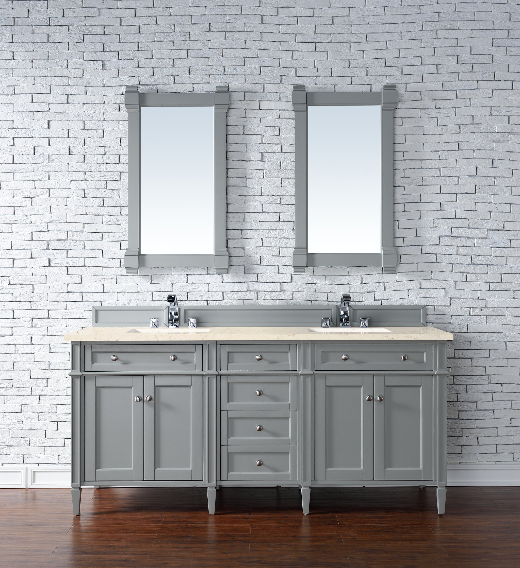 James Martin Brittany 72" Double Bathroom Vanity, Urban Gray, view 22