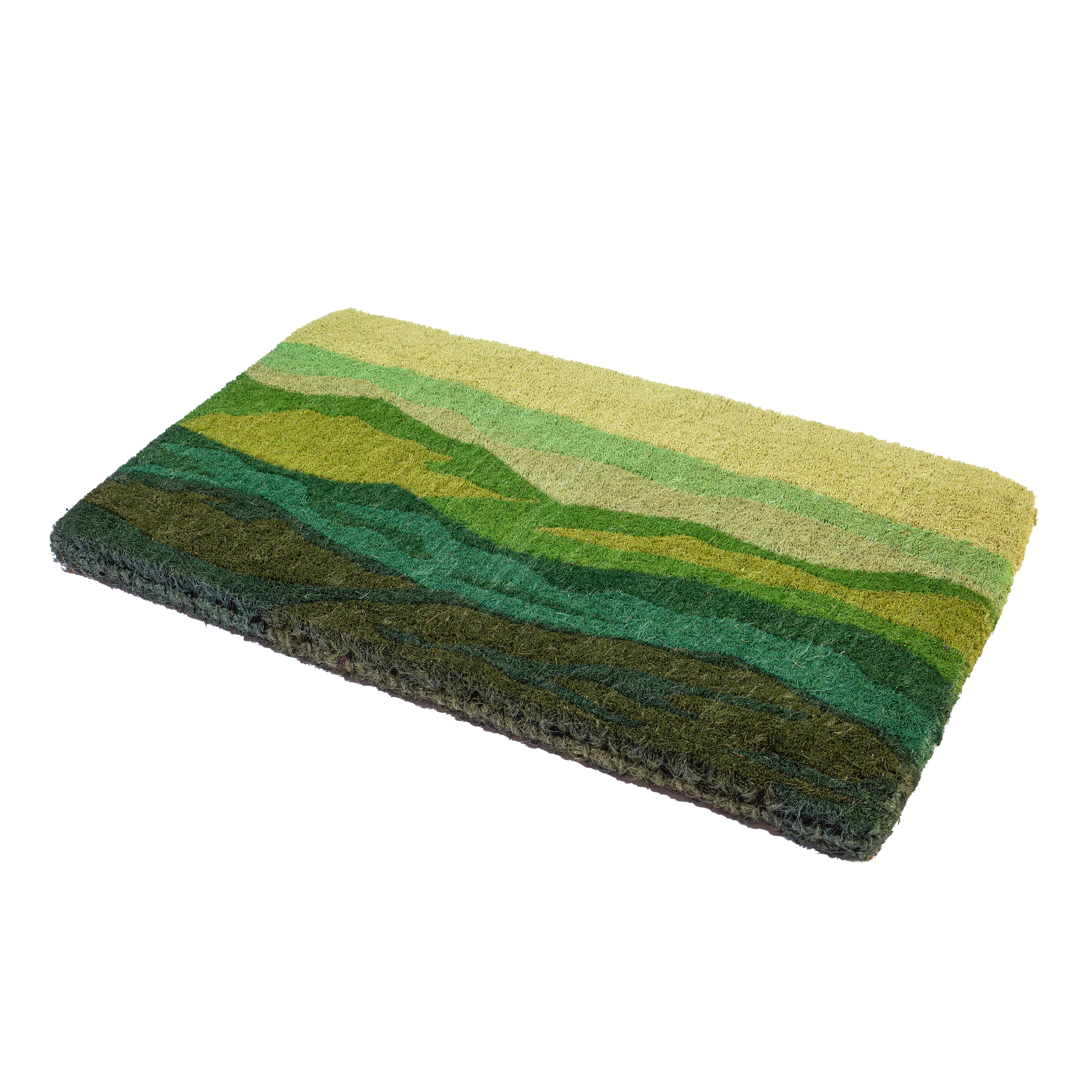 Shades of Meadow - Green Coir Doormat by Fab Habitat