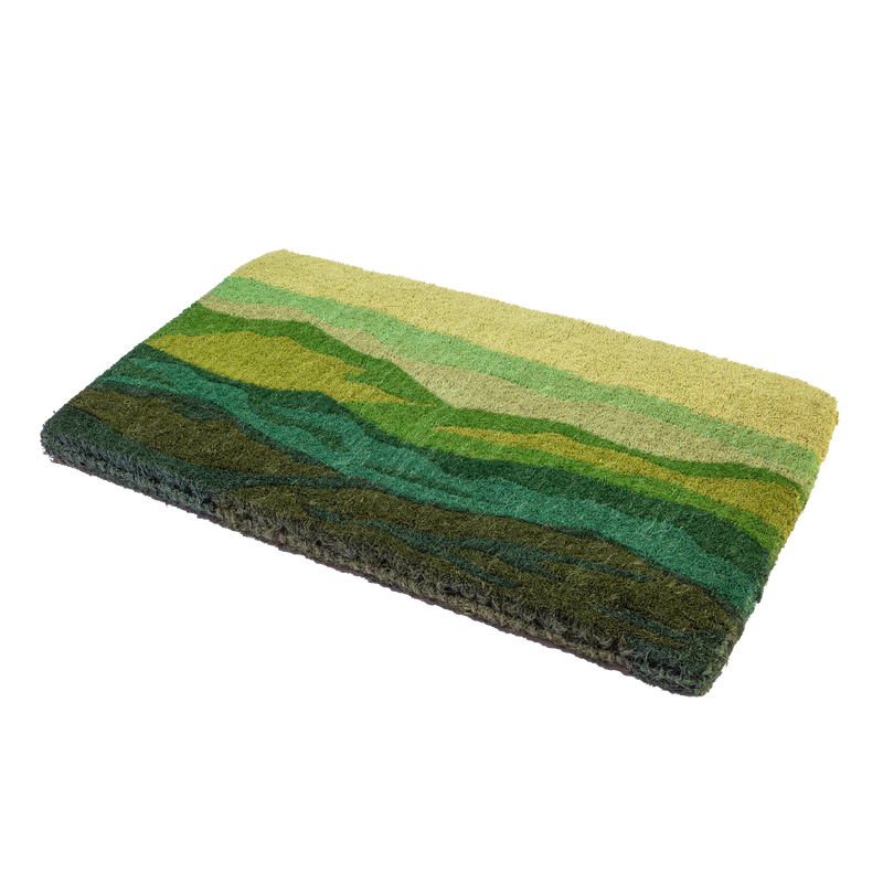 Shades of Meadow - Green Coir Doormat by Fab Habitat