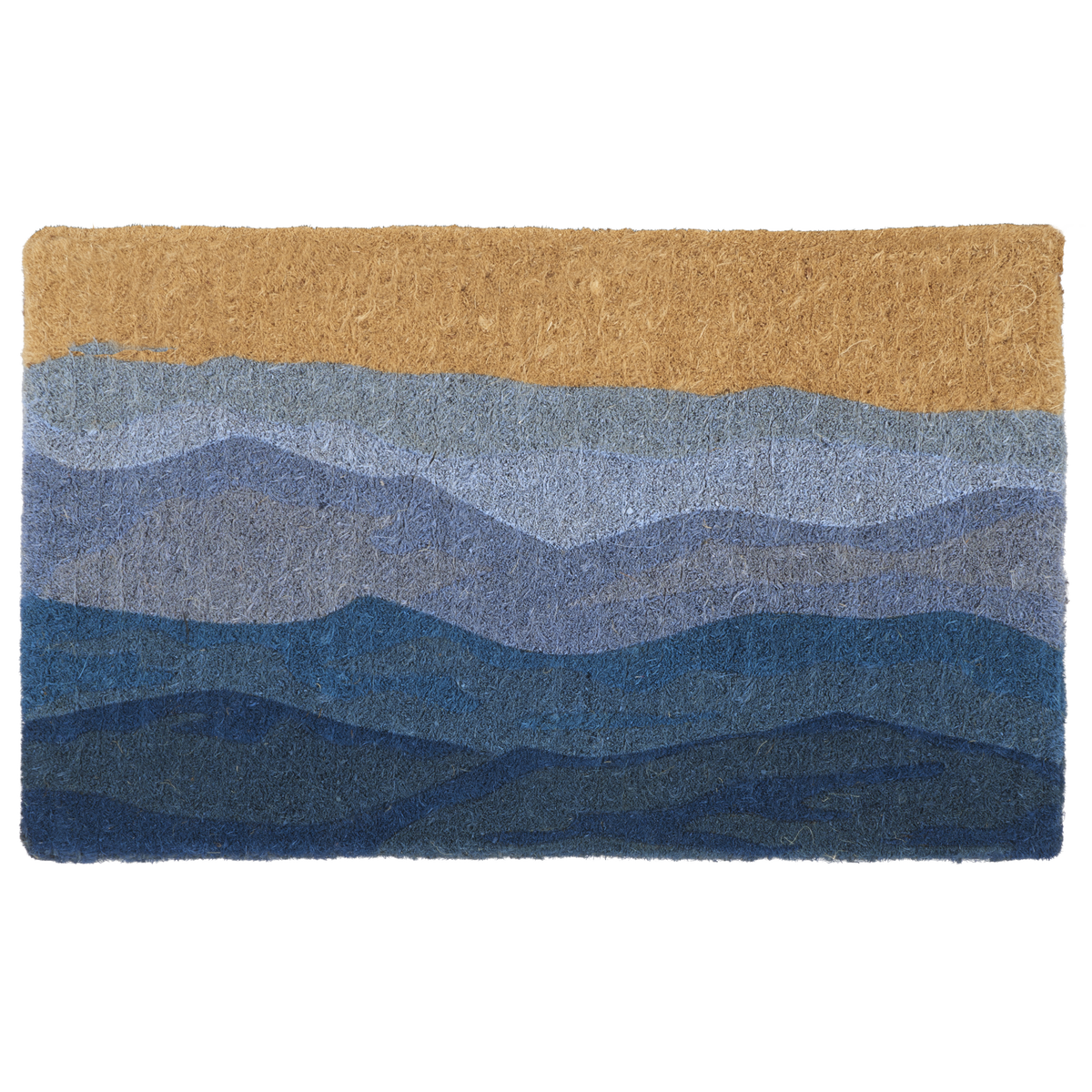Shades of Sea - Blue Coir Doormat, photo 2 of 25