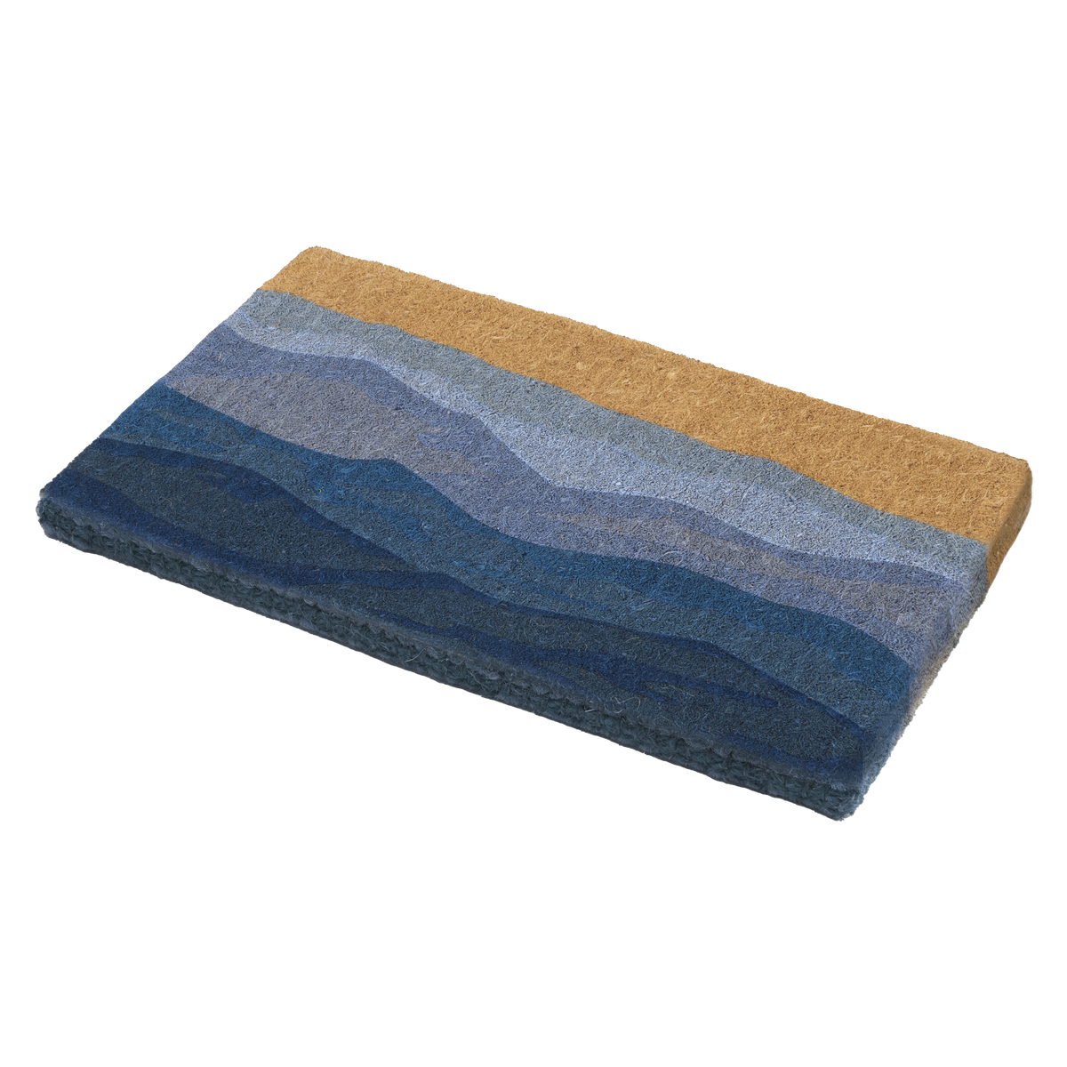 Shades of Sea - Blue Coir Doormat, photo 3 of 25