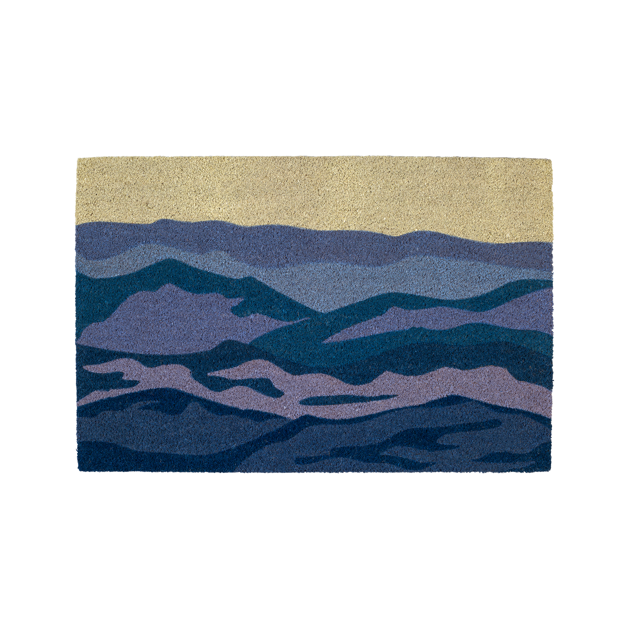 Shades of Sea - Blue Coir Doormat by Fab Habitat