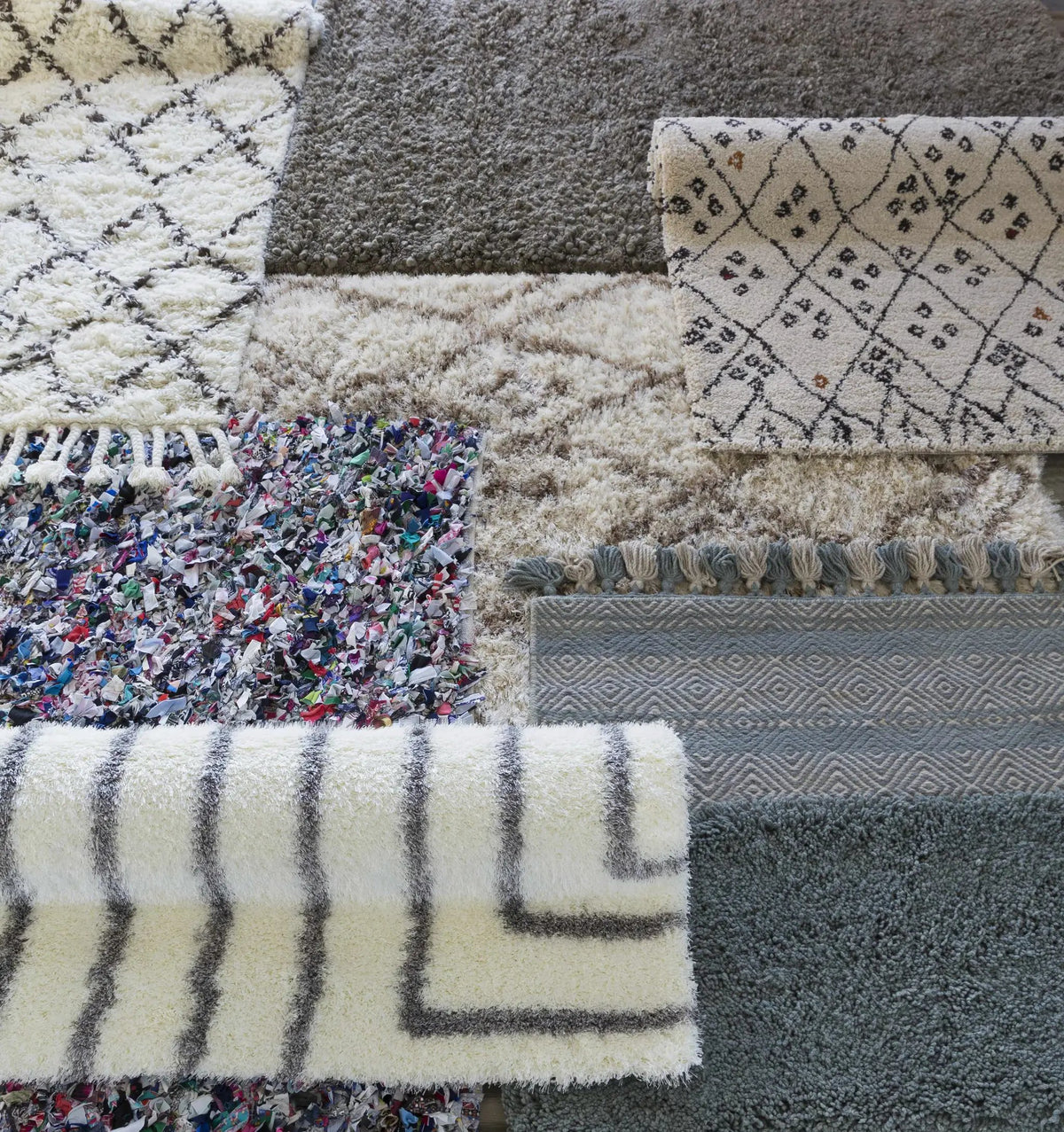 Catoosa White/Black Trellis Wool Rug - Clearance, photo 4 of 12