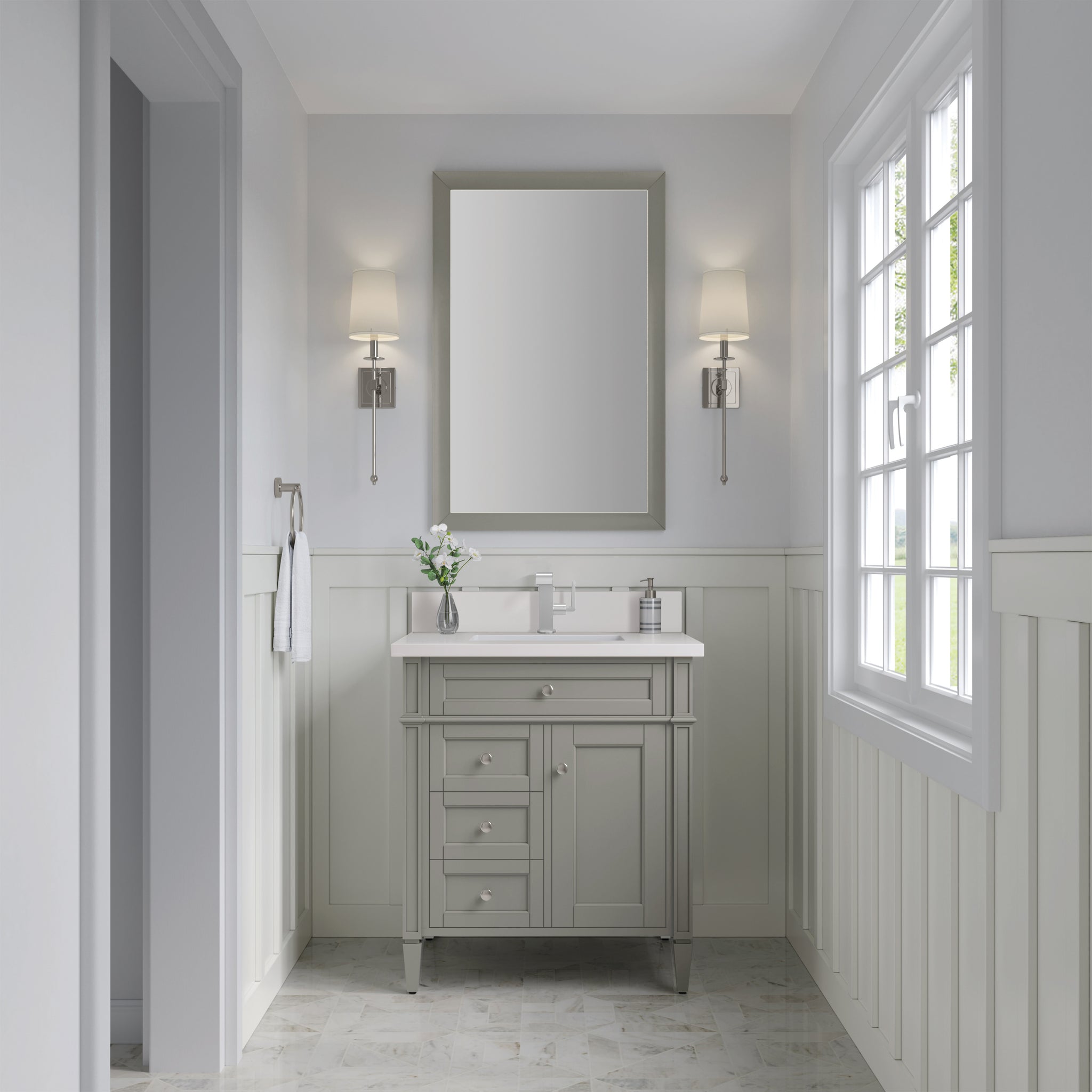 James Martin Brittany 30" Single Bathroom Vanity, Urban Gray, view 26