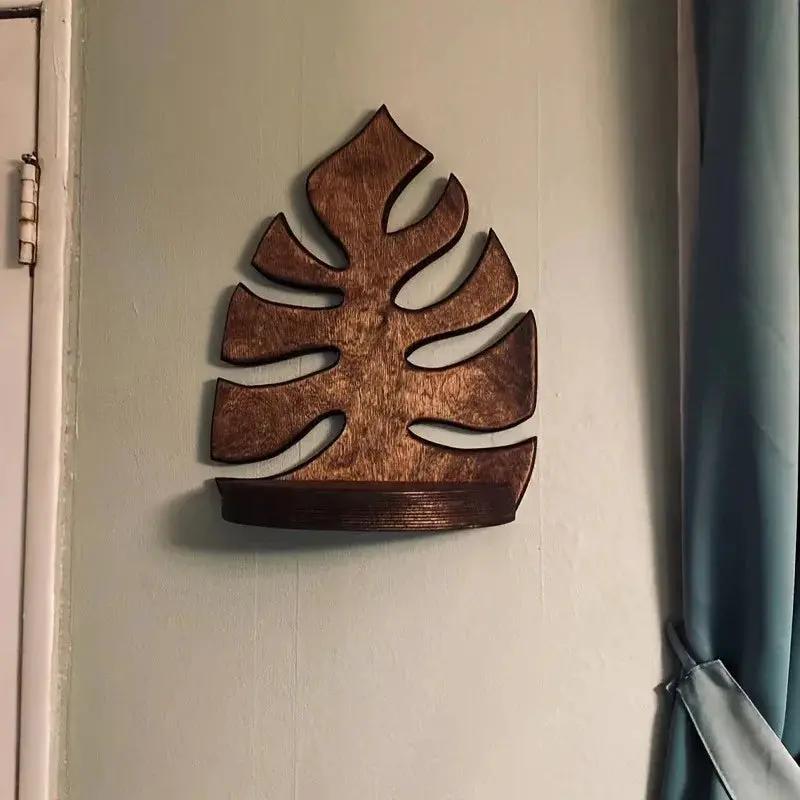 Shelf - Floating Wooden Leaf Design by House Of Avana