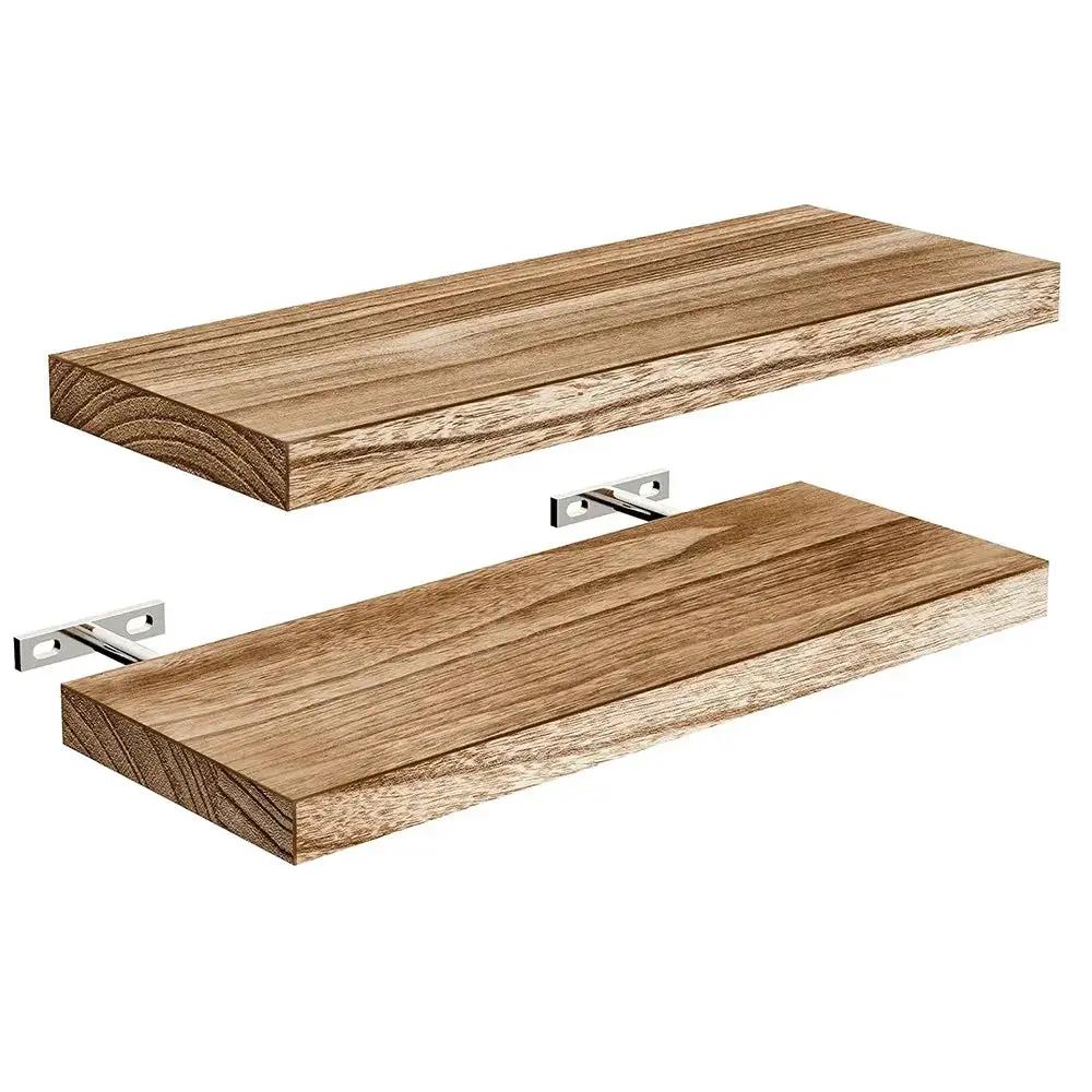 Shelves - Floating Natural Wood by House Of Avana