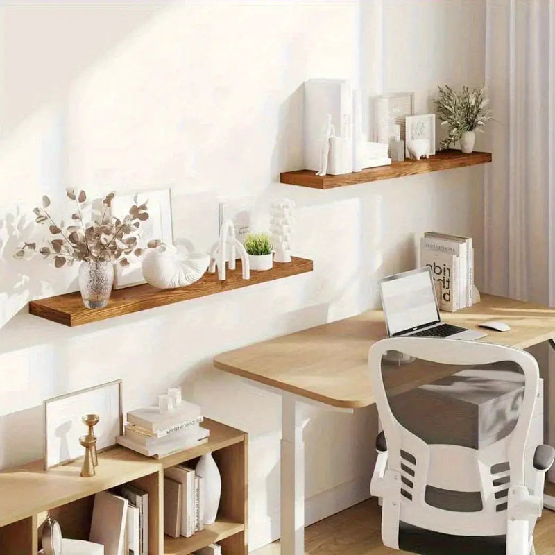 Shelves - Floating Natural Wood by House Of Avana