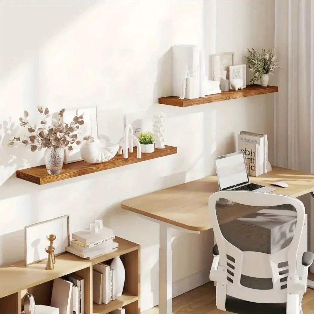Shelves - Floating Natural Wood by House Of Avana
