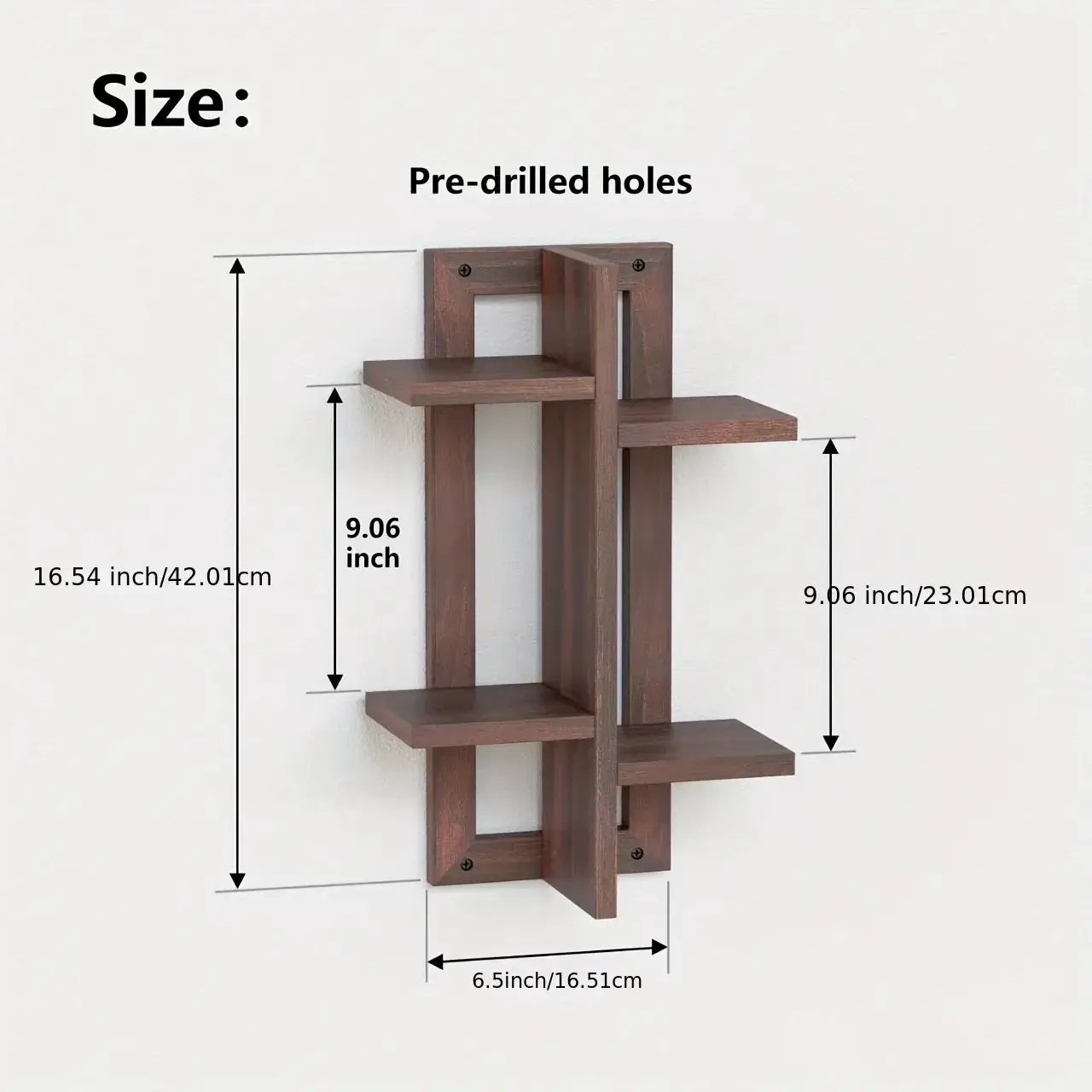 Shelves - Floating Wood Brown by House Of Avana