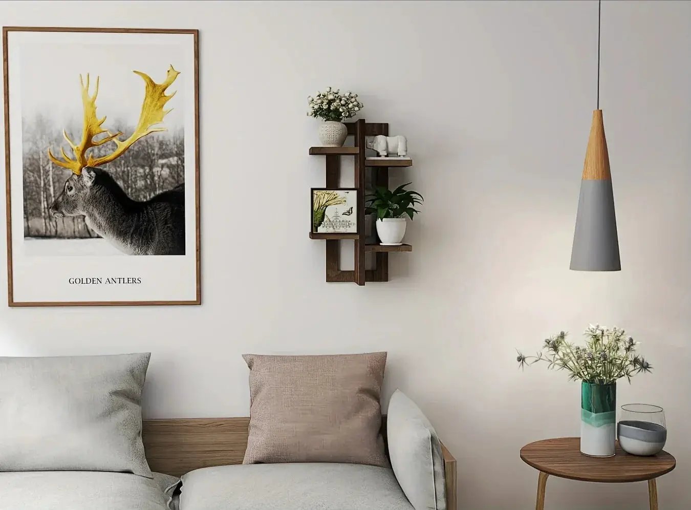 Shelves - Floating Wood Brown by House Of Avana