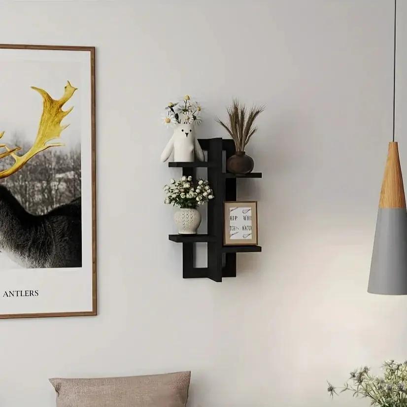 Shelves - Floating Wood Brown by House Of Avana