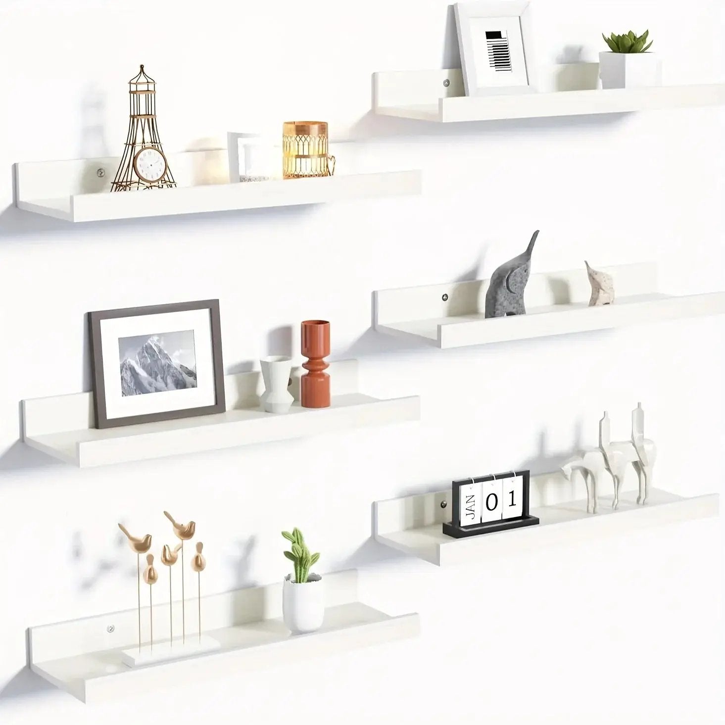 Shelves - Heavy-Duty Black 6pcs by House Of Avana