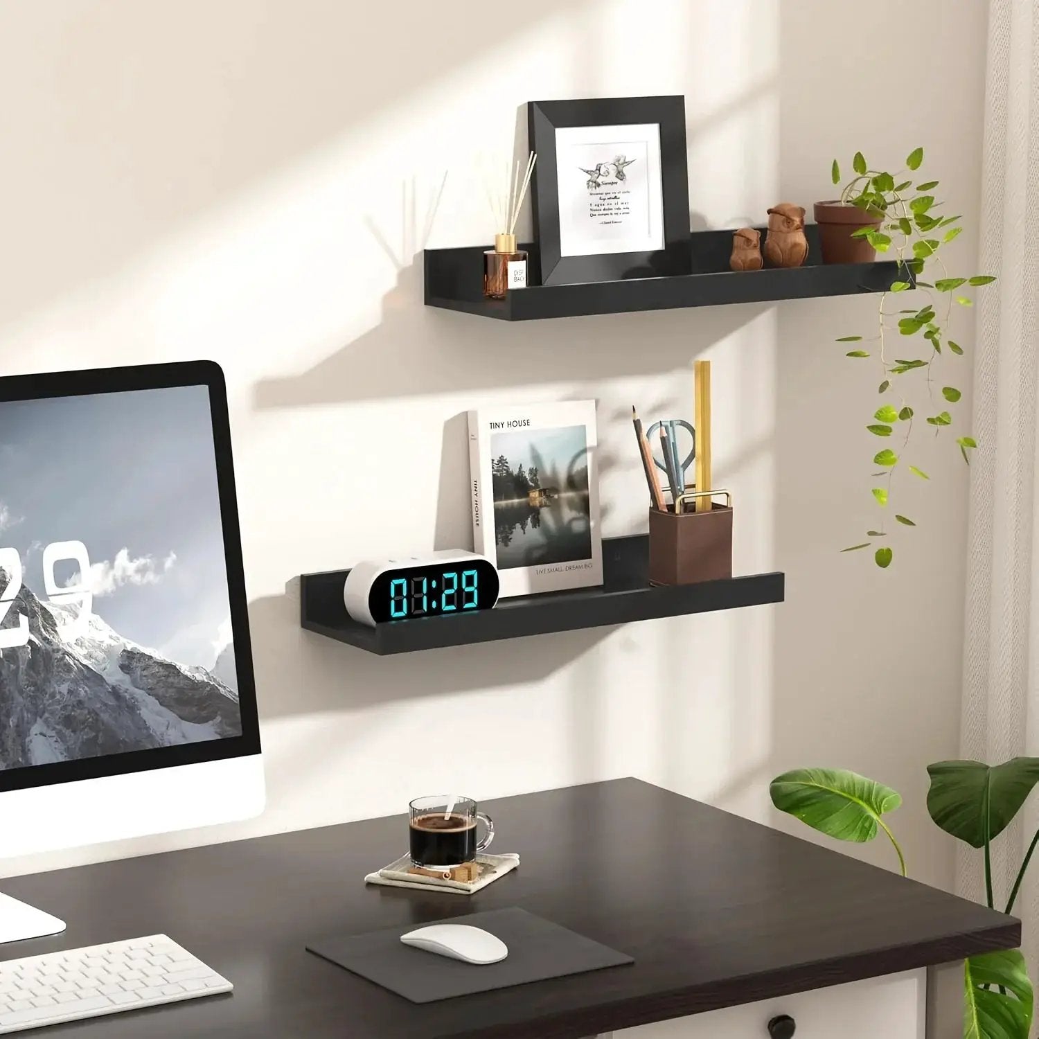 Shelves - Heavy-Duty Black 6pcs by House Of Avana