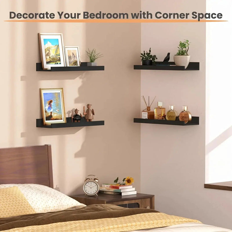 Shelves - Heavy-Duty Black 6pcs by House Of Avana