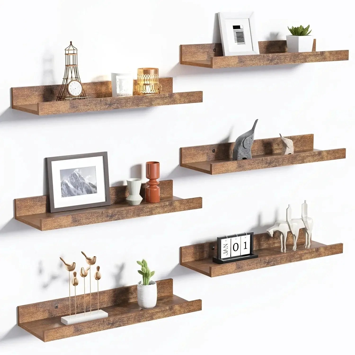 Shelves - Heavy-Duty Black 6pcs by House Of Avana