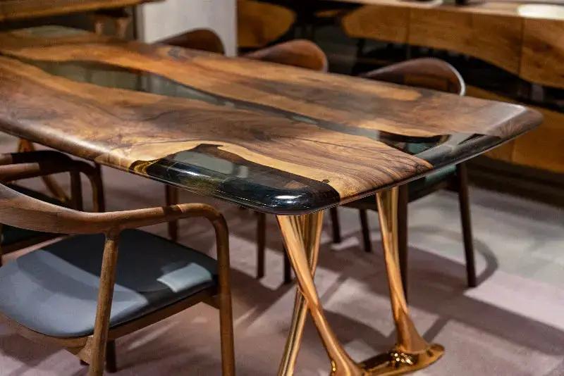 Custom Epoxy Resin Dining Room Table | Osso Dining Table, photo 13 of 20