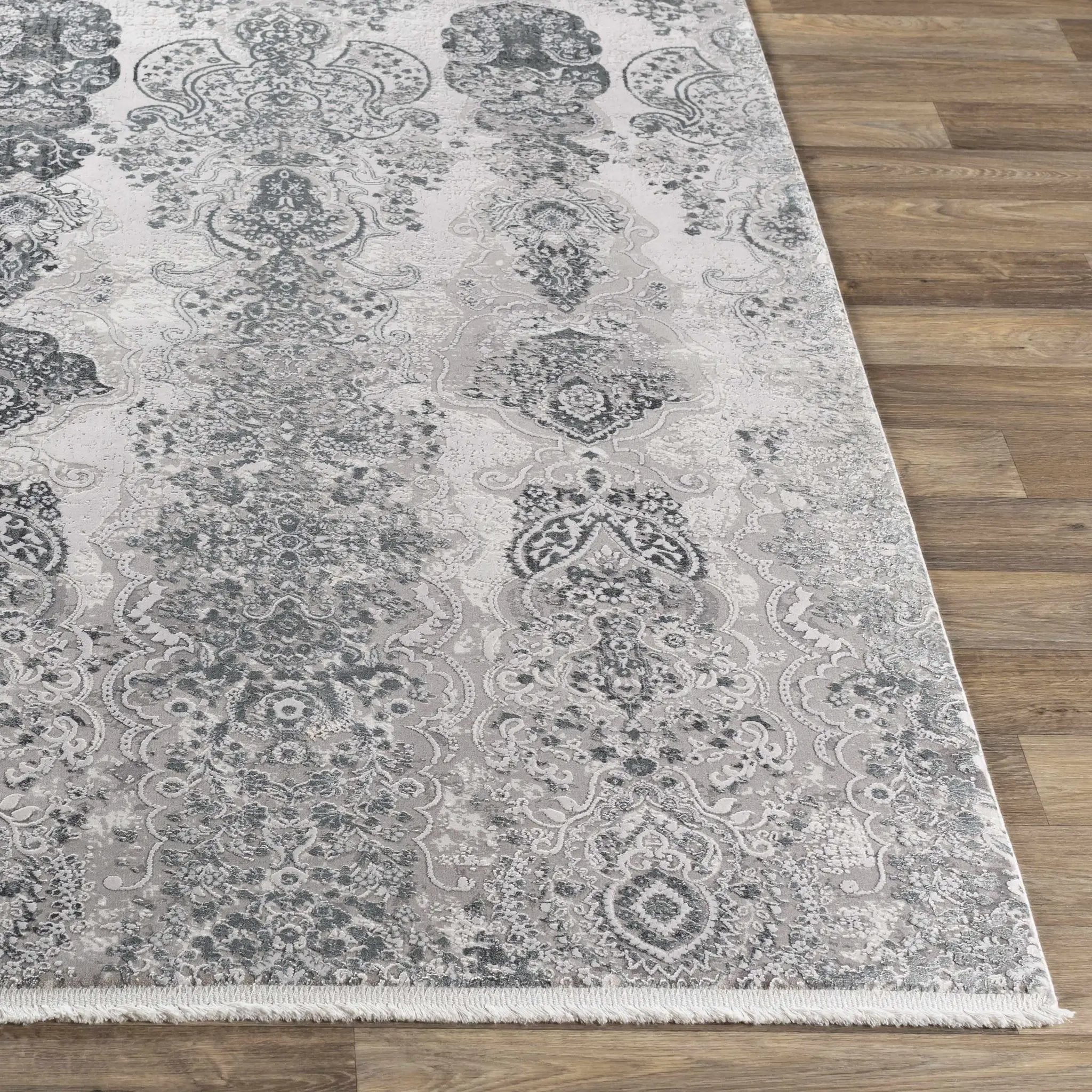 Shipdham Luxury Fringed Faux Silk Area Rug - Clearance by Boutique Rugs