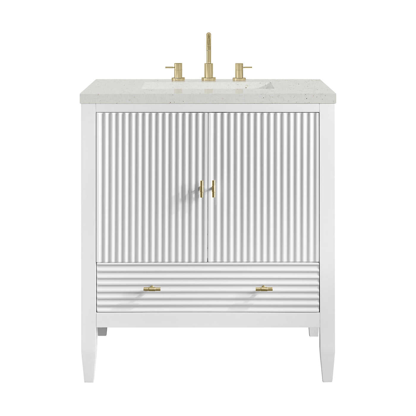 James Martin Myrrin 30" Single Bathroom Vanity, Bright White, view 22