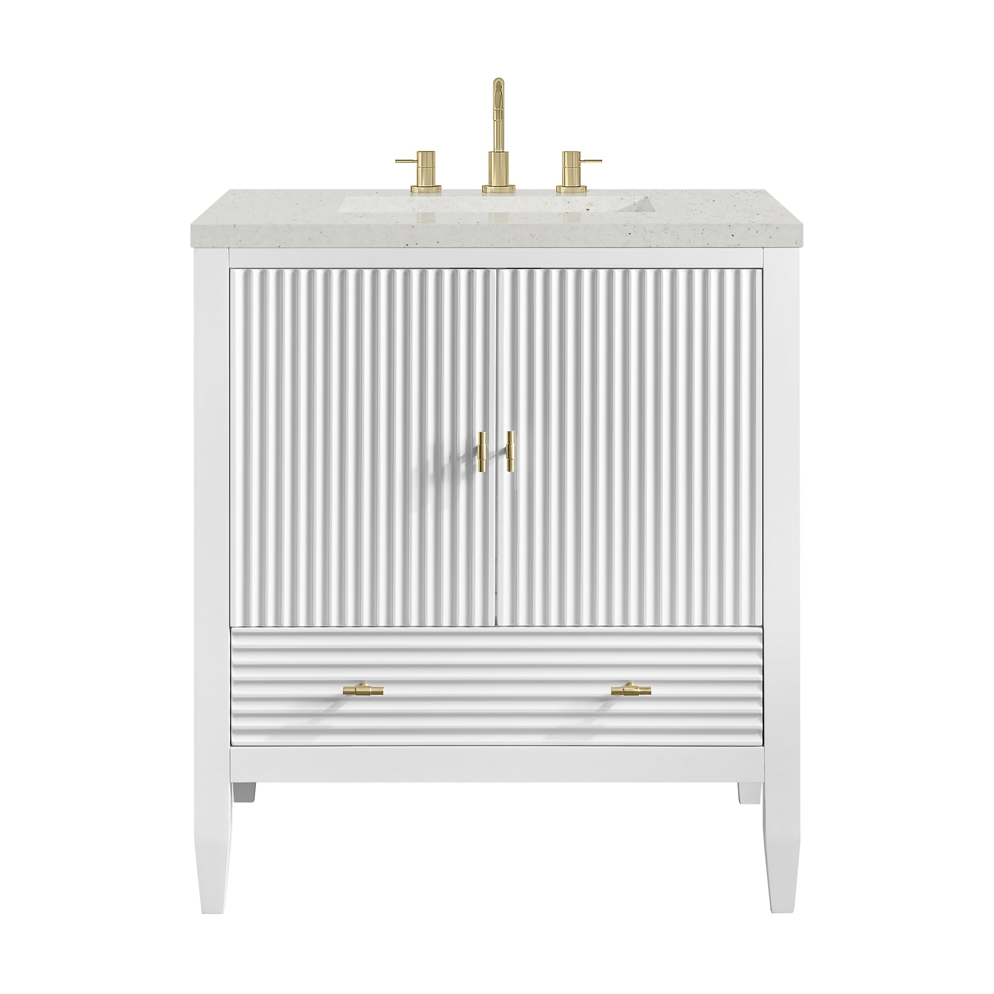 James Martin Myrrin 30" Single Bathroom Vanity, Bright White, view 22