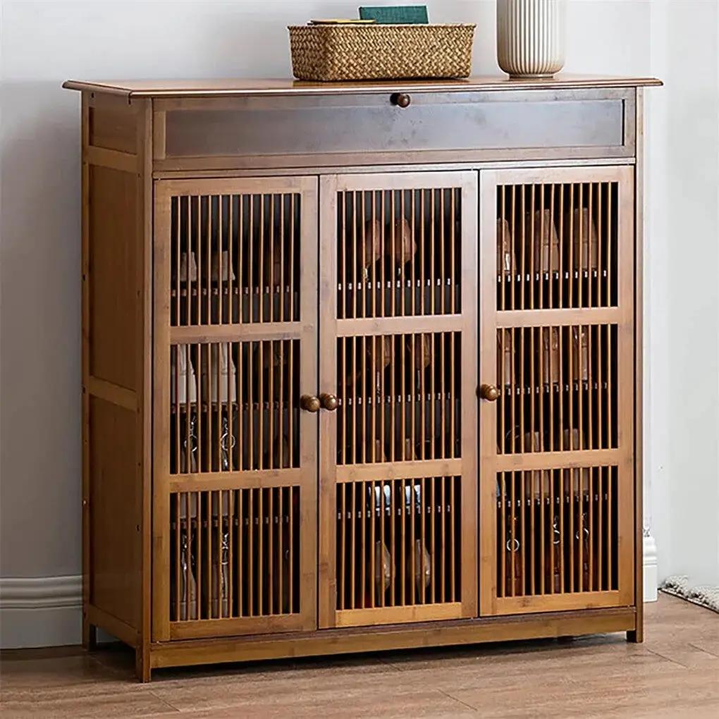 Shoe Cabinet - 4 Tier Wood by House Of Avana