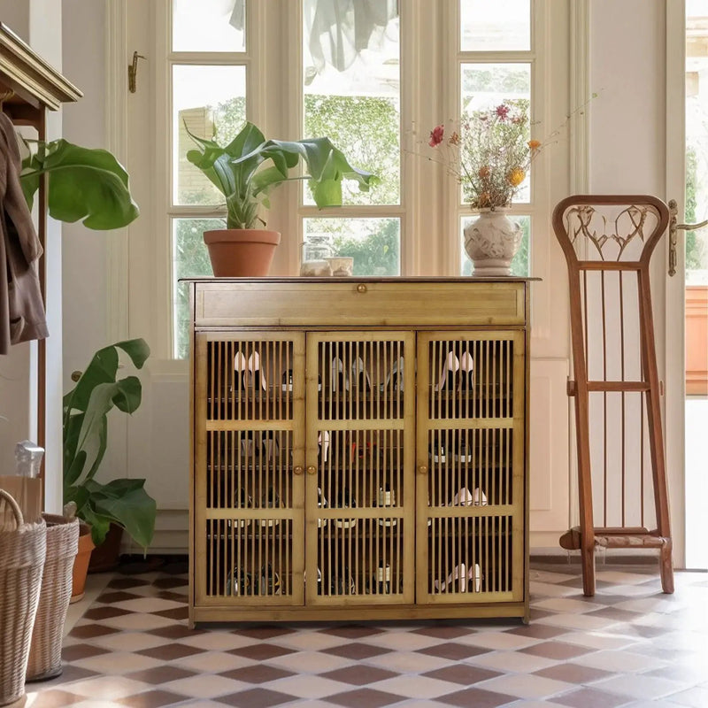 Shoe Cabinet - 4 Tier Wood by House Of Avana