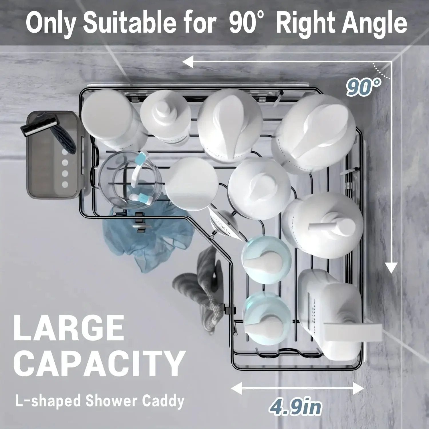 Shower Organizer - Stainless Steel 2-Pack by House Of Avana