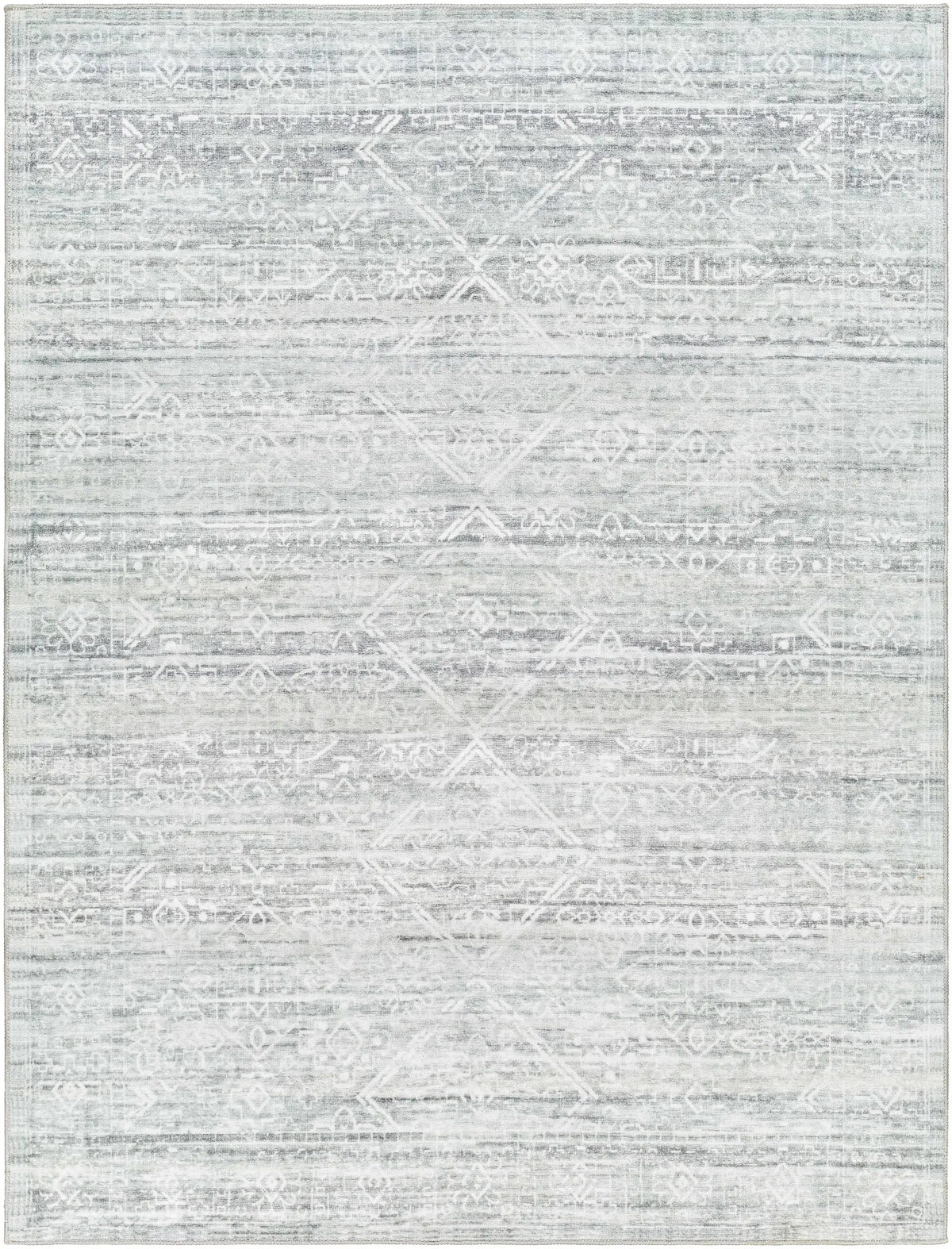Blake Light Gray Washable Area Rug - Clearance