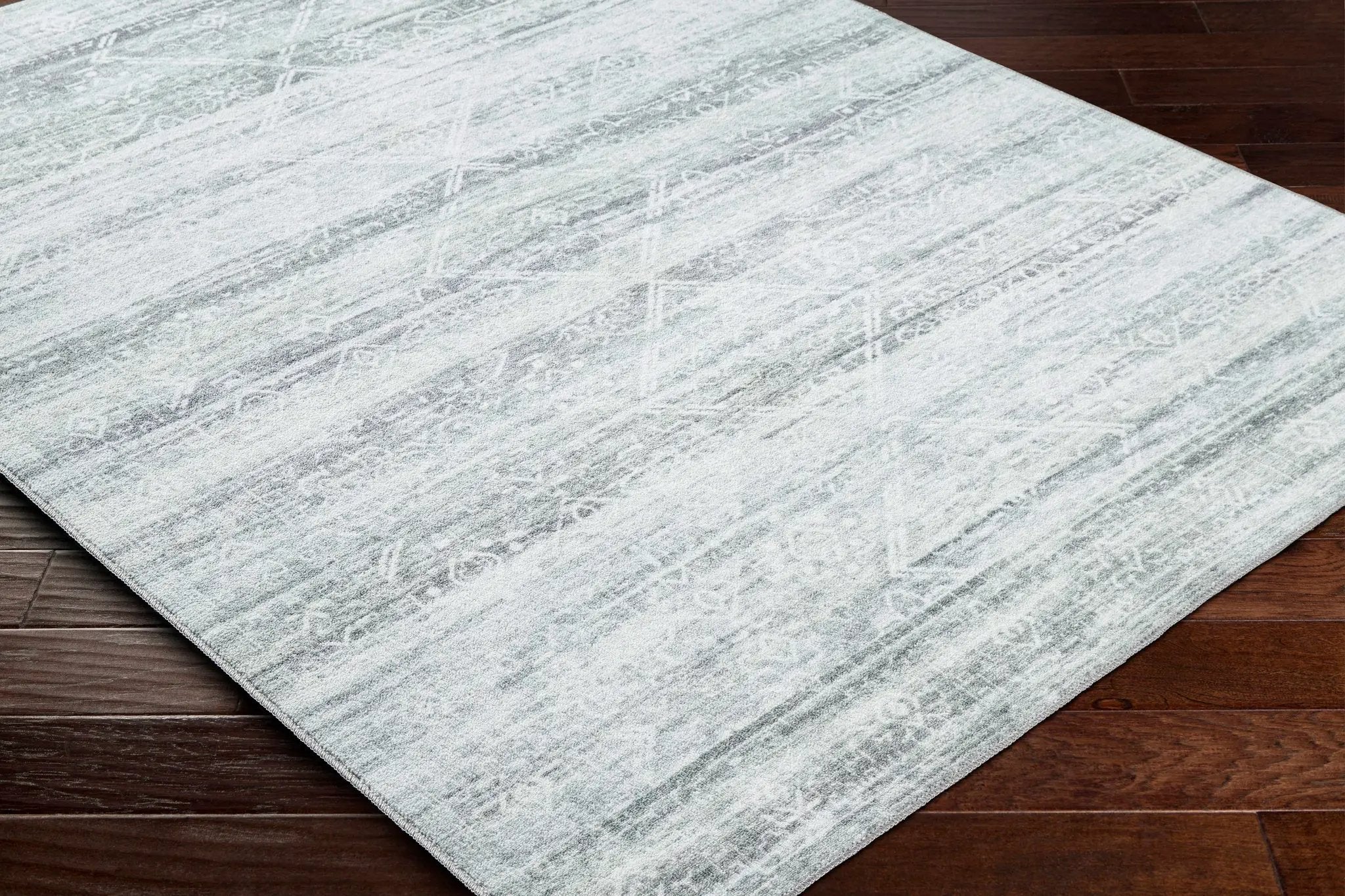 Blake Light Gray Washable Area Rug - Clearance by Boutique Rugs