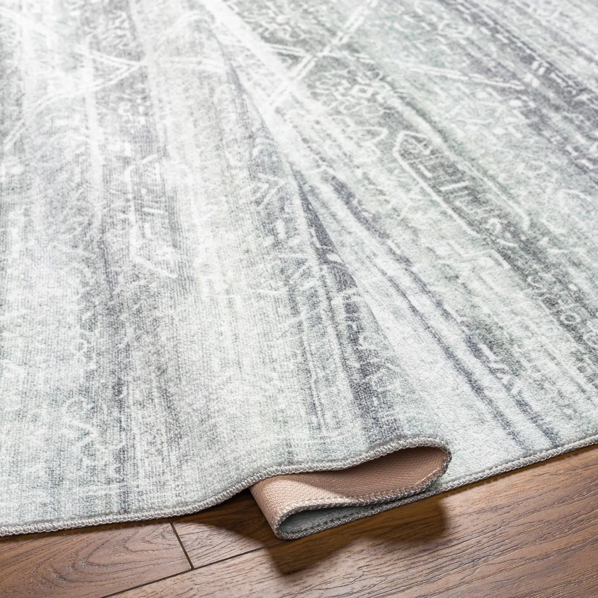 Blake Light Gray Washable Area Rug - Clearance, photo 6 of 10