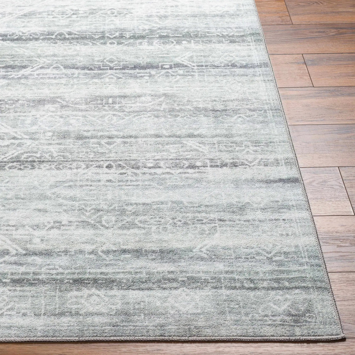 Blake Light Gray Washable Area Rug - Clearance, photo 4 of 10