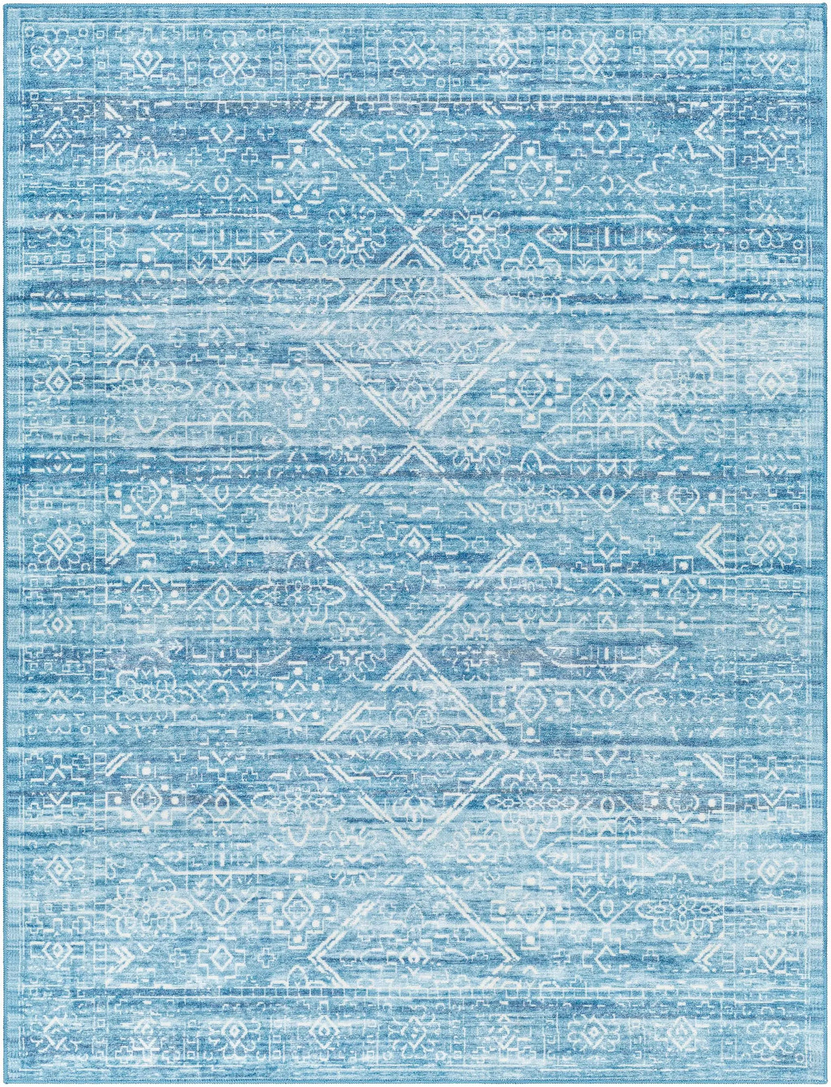 Blake Arctic Sky Washable Area Rug - Clearance