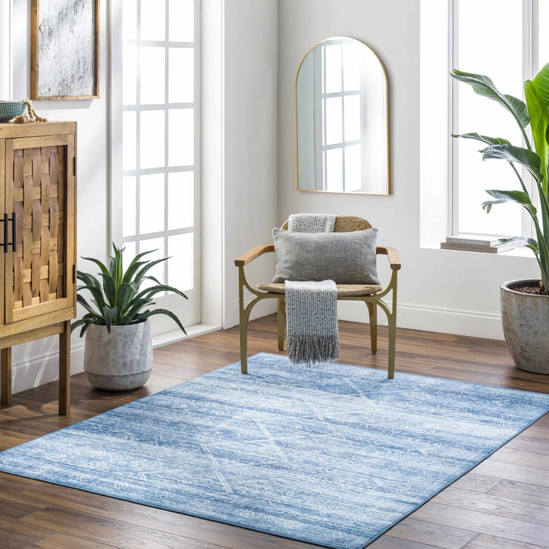 Blake Arctic Sky Washable Area Rug - Clearance by Boutique Rugs