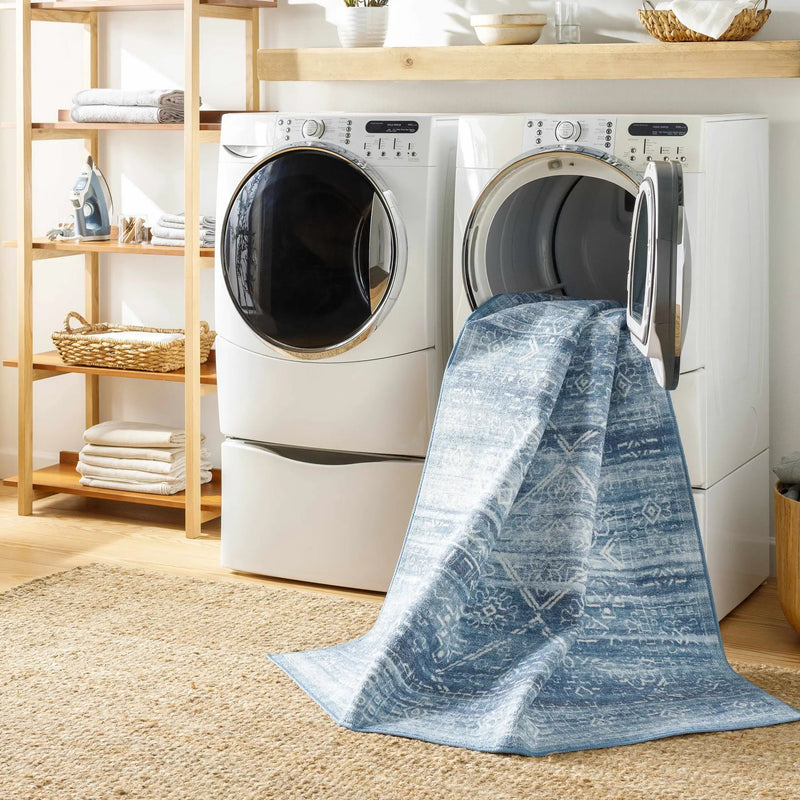 Blake Arctic Sky Washable Area Rug - Clearance by Boutique Rugs