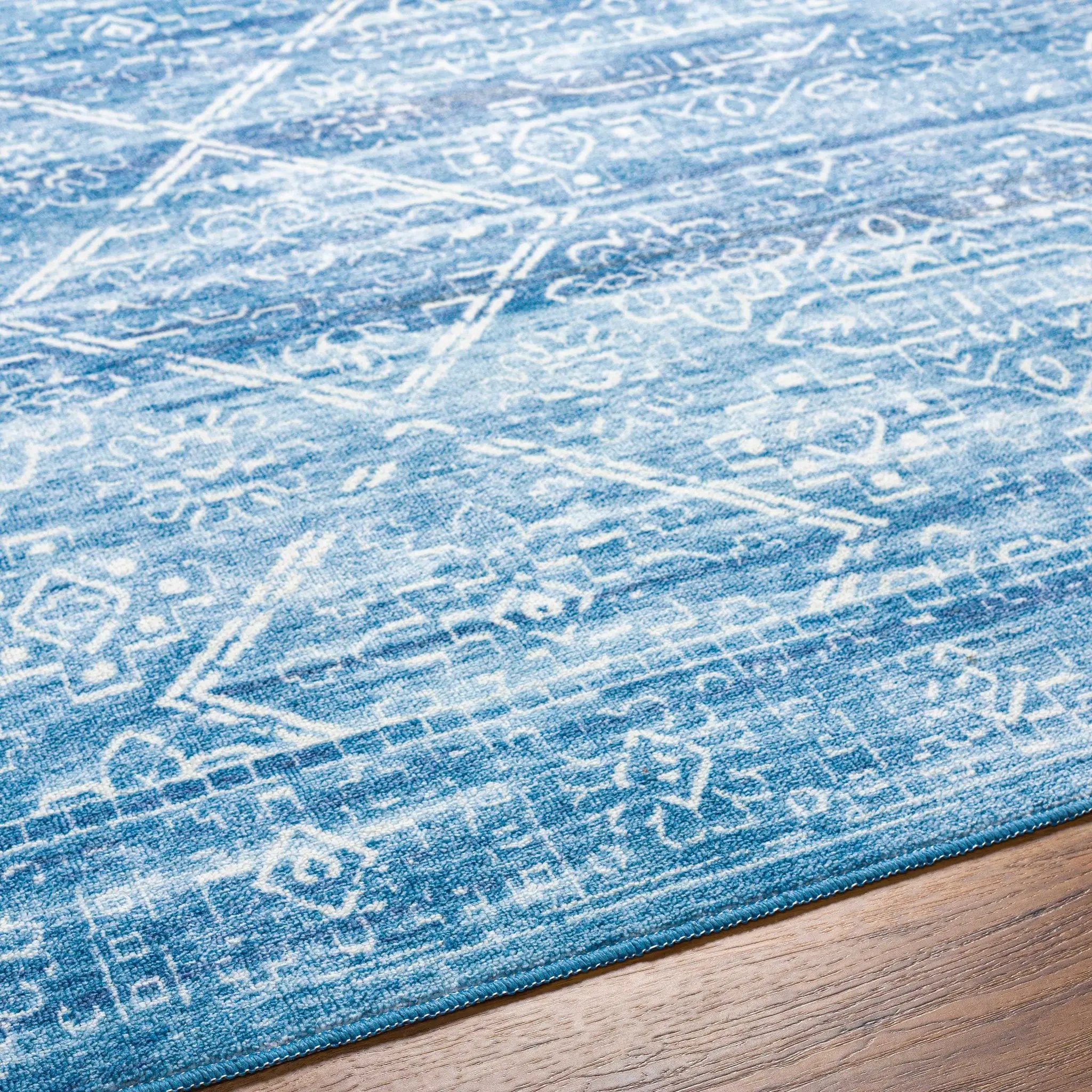 Blake Arctic Sky Washable Area Rug - Clearance by Boutique Rugs