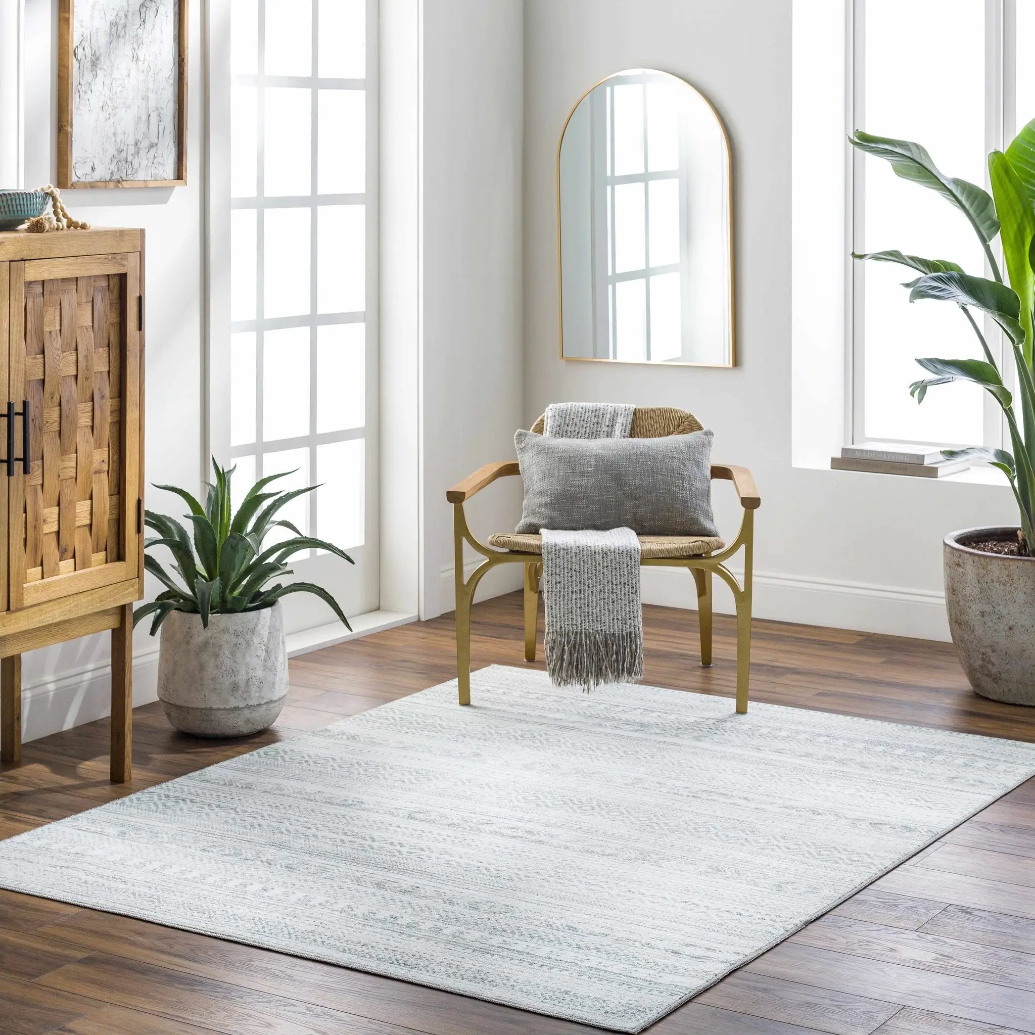 Gizeh Silverton Washable Area Rug - Clearance by Boutique Rugs