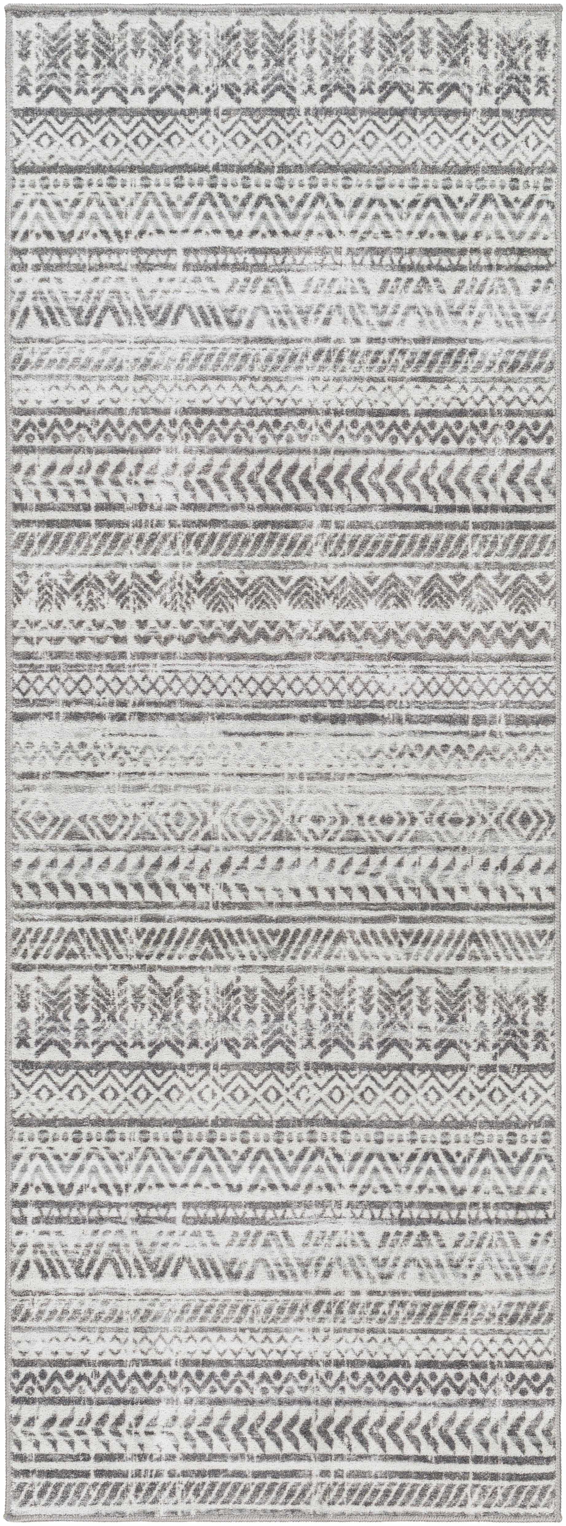 Ianna Light Gray Washable Area Rug - Clearance by Boutique Rugs