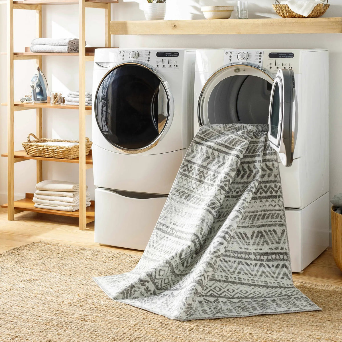 Ianna Light Gray Washable Area Rug - Clearance, photo 9 of 10