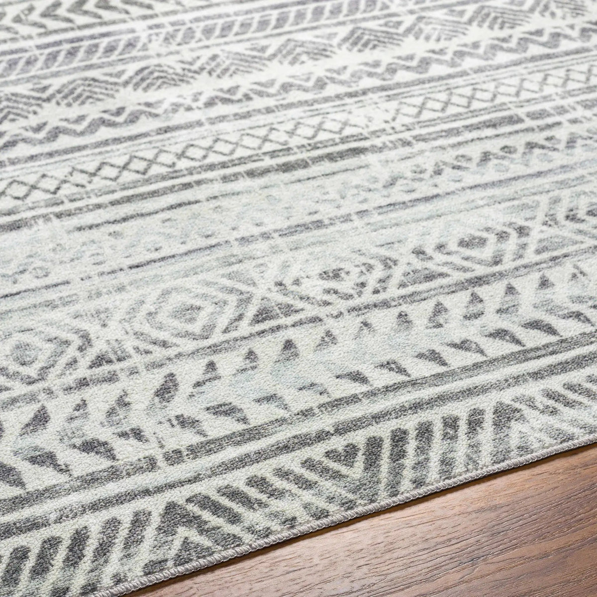 Ianna Light Gray Washable Area Rug - Clearance, photo 7 of 10