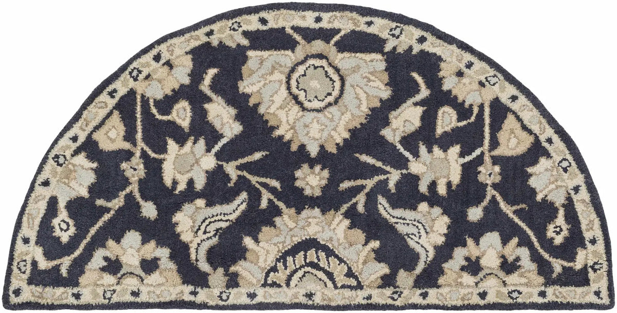 Caesar CAE-1164 Black Floral Wool Rug, photo 8 of 17